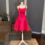 Women’s Short Pink Prom Party Homecoming Dress Criss Cross Back Ties Size 0 NWOT Photo 0
