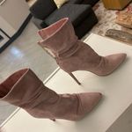 Boots Chic Blush Suede Heeled Boots 6 1/2 Clean Great Shape Miss Lola Pink Size 6.5 Photo 8