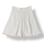 Rebecca Taylor  Tweed Frayed Hem Skirt Womens‎ Size 4 Ivory Boho Photo 4
