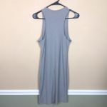 James Perse NWT Standard  Women’s Gray Foil Soft Comfy Racerback Tank Midi Dress Photo 3