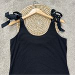 Old Navy  Women’s Tie-Strap Tank Top Bodysuit Ribbed Round Neck in Black XL Photo 2