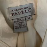 Adrianna Papell  Cream Brocade Stand up collar Jacket size 14 Photo 5