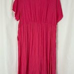 Torrid | Watermelon Pink Swiss Dot Surplice Faux Wrap Rayon Dress w/ Pockets 3XL Photo 7