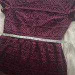 Loft Red Sheath Mini Dress Crew Neck Short Sleeve Photo 3