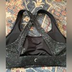 Zyia  Active Black Reflective Mirage Light N Tight Cross Strap Sports Bra Size S Photo 5