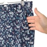 Gap Slim City Crop Twill Navy Blue Ditsy Floral Print Pants Photo 3