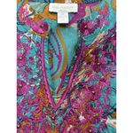 Charter Club  Women's Embroidered Tunic Top 10P Petite Floral Cotton Multicolor Photo 3