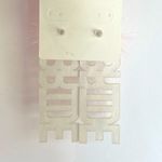 NEW BRIDE Earrings! White acrylic letters with Pink Poms on posts. Lightweight Photo 2