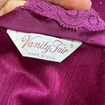 Vanity Fair Vintage  Short Sleeve Robe Purple Size S House Coat Lace Collar 60s Photo 4