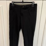 ATM Black Ponte Knit Ankle Pants Front Seam Ankle Zip Moto Stretch Size 4 Photo 1