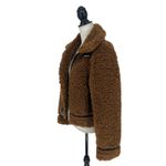 Stand Studio Audrey Brown Shearling Jacket with Black Accents Photo 11