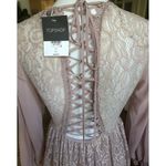 Topshop Lace Detail Mini Tie Dress Women's Size 4 Photo 5