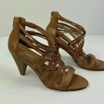 INC Women's Strappy Heeled Sandals Brown Size 6M Open Toe Block Heel Photo 3