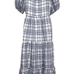 Madewell  Puff-Sleeve Faux-Wrap Tiered Maxi Dress size‎ 6 Photo 2