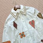 NWT ALEMAIS SPADES EMBROIDERED Women's long sleeves SHIRT Size 8 White Photo 9