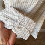 ZARA  | Pinstriped Poplin Button Down Shirt Sz XS Photo 5