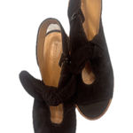 Bernardo Black Suede Slingback Heels Sandals Knot Detail Women's Size 8M Photo 0