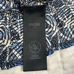 Maje  100% Viscose in Smocking Indigo Patterned With Long Sleeve Dress Photo 15