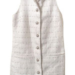 Anthropologie  Hutch Sofia‎ Metallic Tweed Mini Dress White NWT Sz 6 Photo 0