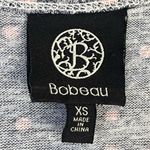 Bobeau Women’s Gray & Pink Polka Dot Tank Top Size XS Oversized Slit In Front Photo 2