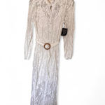 Boston Proper  Lace Button Up Maxi Dress White Photo 1