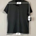 Polo Ultra Club Women’s The Basics Button Short Sleeve  Dark Grey Size Large NWT Photo 4