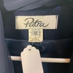 Patra vintage Elegant Navy Blue Skirt Suit with Sheer Sleeves size 12 Photo 6