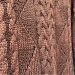 Vtg made in France Cozy Brown Diamond Cable Knit Sweater pullover no size tag Size M Photo 10