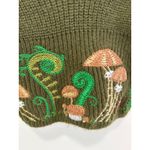 Mushroom Graphic Fairycore Sz L Knit Cami Crop Tank Top Embroidered Sweater Boho Green Size L Photo 2