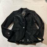 Banana Republic  Black Velvet Velour 2-button blazer size 2 EUC Holiday Party Photo 0