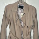 Banana Republic Factory Sz XS Khaki Trench Coat Tie Closure Open Front Tan Photo 1
