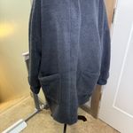 Eddie Bauer  Ladies Oversized Sherpa Teddy Navy Blue Long Jacket Pockets Plus XXL Photo 2