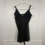 Donna Loren Gold Label Black Sheer Floral Lace Slip Bow Cami Medium Coquette Y2K Photo 2