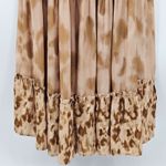 Especia Nairobi Animal‎ Print Smocked Maxi Dress Size Maternity S Tiered Brown Photo 5