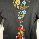 Paparazzi  Black Dress with Colorful Floral Embroidery Photo 13