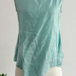 For Cynthia Light Aqua Linen Blend Tank Top Size Small Photo 0