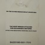 Fabletics  - Women’s On-The-Go Midi Medium Impact Sports Bra Size XXS NWT Black Photo 5