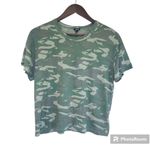 MONROW Soft Vintage Camo Cropped Tee T Photo 1