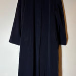 Talbots Vintage Petites Navy Long Trench Coat Size 12P Classic Minimalist Photo 0