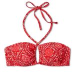 RHODE Zinnia Floral Print Bandeau Halter Bikini Top Photo 7