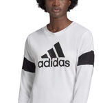 Adidas Women's Favorites Sweatshirt Size XS Sport White W/Black Logo Photo 0