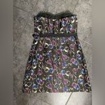 American Eagle 🩵 Outfitters Shimmer Floral Tube Top Party Dress Size 4 Photo 2