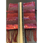 Crossbody Purse Bag Fringe Beaded Sequins Burgundy Boho Cocktail‎ Party Evening Photo 3