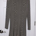 Nicole Miller Artelier Chevron Printed Long Sleeve Fit & Flare Dress Photo 1