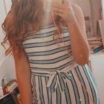 blue and white striped jumpsuit Size M Photo 0