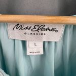 Miss Elaine Nightgown Blue Sstin Feel Lightweight Short‎ Sleeve Womens Large Photo 3