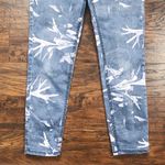 Free People • Tropical skinny jeans grey purple palm leaf print cropped ankle Photo 8