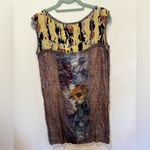 Gregory Parkinson floral‎ patchwork boho shift dress sz Small Tan Photo 1