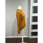 Jessica Simpson  Mustard Yellow Cable Knit Lace Sweater Size M Photo 2