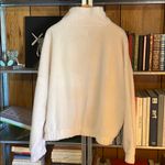 American Eagle NWT  Sherpa Fleece Cream Cowl Neck Quarter Zip Sweater Photo 4